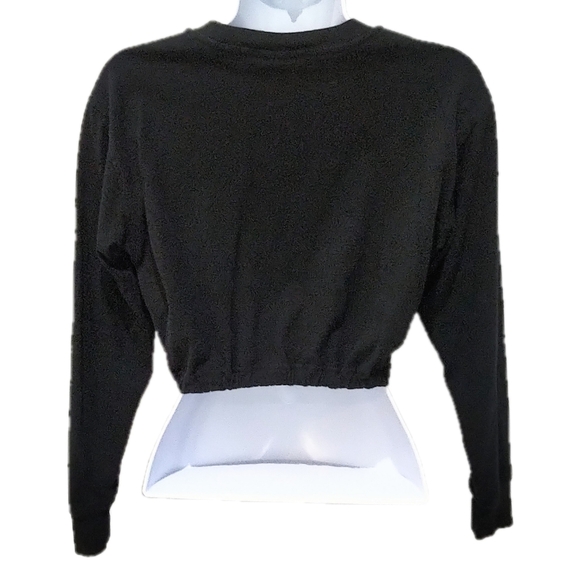 Tna Baxter Cinchable Long Sleeve Crewneck - Black - Picture 3 of 5